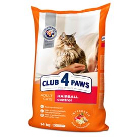 Hrana uscata CLUB 4 PAWS Premium, pentru pisici adulte, indepartare a blanii, asortata, 14kg