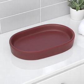 Sapuniera ovala TENDANCE Solid Color, bordo