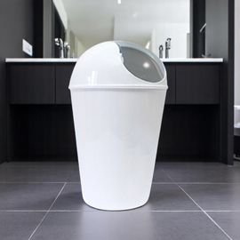 Cos pentru gunoi Conical, cu capac batant, alb, 5.6 l