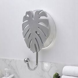 Крючок Tendance Лист на присоске, серебряный, 7 х 10 см