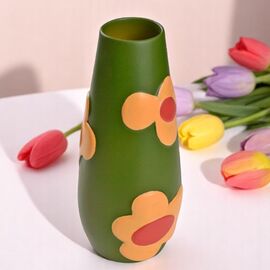 Ваза "Цветы" 25.5 см, керамика