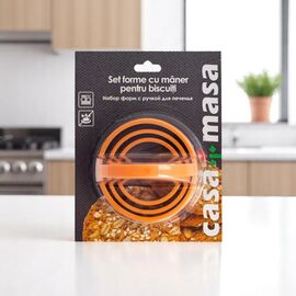 Set forme cercuri pentru biscuiti CASAMASA, 3 buc