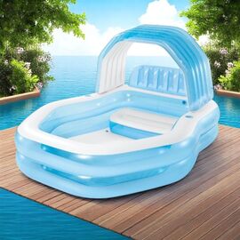 Надувной бассейн с навесом INTEX, 229x191x135 cм, 530 л, 3+