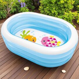 Детский надувной бассейн INTEX Морские друзья, 163 x 107 x 46 см, 230 Л, 3+