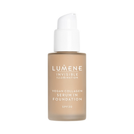 Fond de ten LUMENE Vegan Collagen Serum in Foundation SPF30, nuanta 4, 30 ml