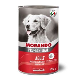 Консерва MORANDO Bocconcini Cane Manzo, для собак, 1250гр