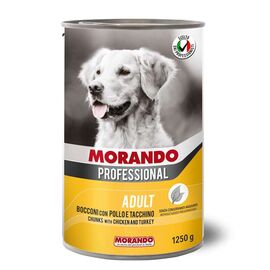 Консерва MORANDO Bocconcini Cane Pollo Tacchino, для собак, 1250гр