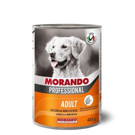 Консерва MORANDO Bocconcini Cane Agnello Riso, для собак, 405гр