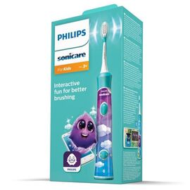 Зубная щетка PHILIPS HX6322/04 Sonicare For Kids 3+, электрическая, звуковая, голубая