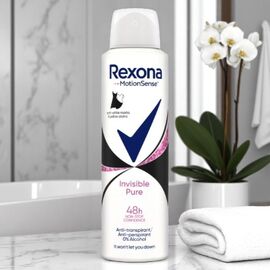 Антиперспирант-спрей REXONA Deo Invisible Pure, против белых пятен, для женщин, 150 мл