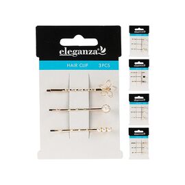 Set agrafe Eleganza Strasuri, 4.5 cm, 3 buc