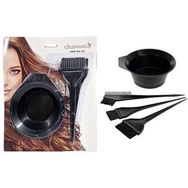Set accesorii pentru vopsirea parului Eleganza, vas, perii 3 buc