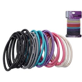 Set elastice pentru par Eleganza, subtiri, 6 culori, 20 buc