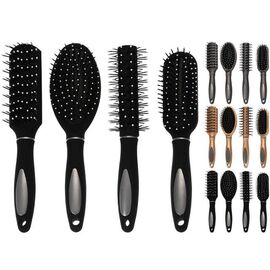 Perie pentru par Eleganza, 4 modele, aur, gri, negru