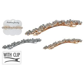 Agrafa pentru par Eleganza Strasuri, 8.5 cm, metal