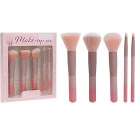 Set pensule pentru machiaj Eleganza Shine, 5 buc