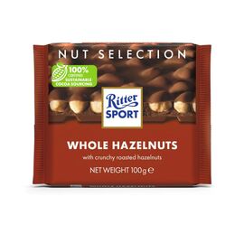 Молочный шоколад с цельным лесным орехом RITTER SPORT, 100 г