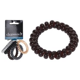 Set elastice pentru par Eleganza Spirala, 5.5 cm, 5 buc