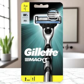 Станок GILLETTE MACH3 с алоэ вера, +2 кассеты, 1 шт