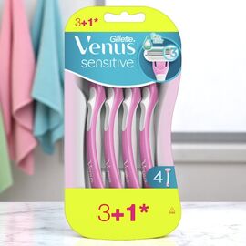 Станки GILLETTE VENUS SENSITIVE 3 лезвия, 4 шт