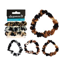Set elastice pentru par Eleganza, voluminos, poliester, 3 buc