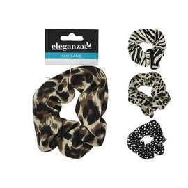 Elastic pentru par Eleganza, textil, voluminos, 9 cm