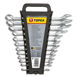 Chei TOPEX, combinate tip deschis și inelar, 6–22 mm, set 12 bucăți, 35D757