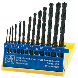 Burghie pentru metal TOP TOOLS, HSS, 2-8 mm, set 13 buc