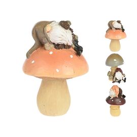 Фигура садовая ProGarden Гном на грибе, 12 см