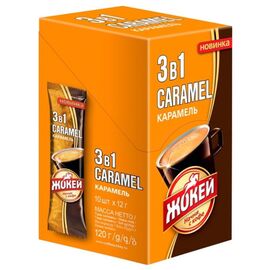 Кофейный напиток ЖОКЕЙ Карамель 3в1, 10 пакетиков
