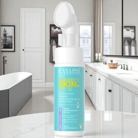 Пенка-пилинг для лица EVELINE Perfect Skin Acne, очищающая с микропилингом, 150 мл
