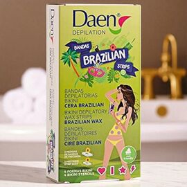 Восковые полоски DAEN Brazilian, для бикини, 16 шт