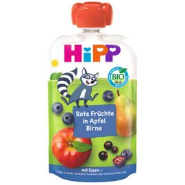 Пюре HIPP Красные фрукты, яблоки, груши с железом, с 1 года, 100 г