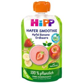 Смузи HIPP яблоко, банан, клубника с овсянкой, 120 мл