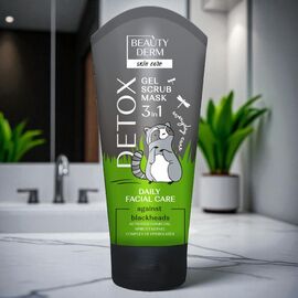 Гель для умывания, скраб маска для лица BEAUTYDERM 3 в 1, для проблемной кожи, 75 мл