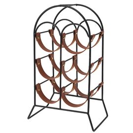 Suport pentru 6 sticle, 3 nivele, metal, 15x25x42 cm