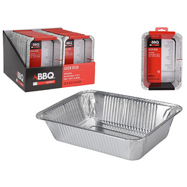 Forme din aluminiu BBQ, 22x15.5x4.5 cm, 4 bucăți