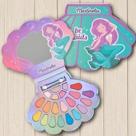 Set cosmetica paleta MARTINELIA Let's be Mermaids, sirena, pulbere si fard de obraz