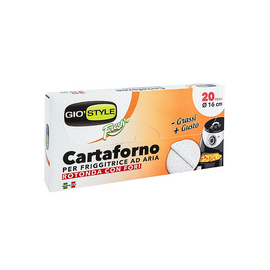 Hârtie perforată pentru friteuză cu aer cald GIOSTYLE, D16 cm, 20 bucăți