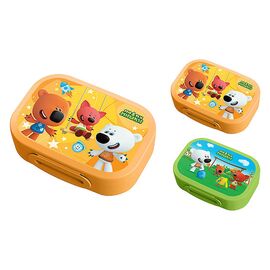 Lunch-box BYTPLAST Mi-Mi-Mischi, 0.98l, 18х13х5 cm, portocaliu/verde
