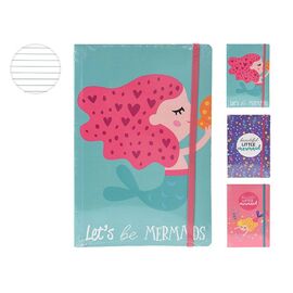 Notepad FREE&EASY "Mica Sirena/Mare" A5, 140 foi, cu banda elastica