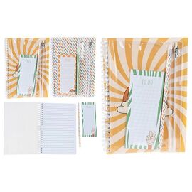 Set papetarie FREE&EASY din 4 unitati, galben