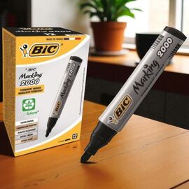 Маркер перманент BIC 2000, черный, круглый конец