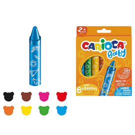 Set de creioane cerate CARIOCA Baby, pentru copii 2+, 8 bucăți