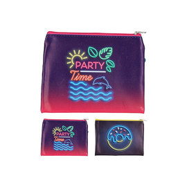 Penar FREE&EASY, culoare neon, 2 modele, cu fermoar, 20.5x13.5 cm