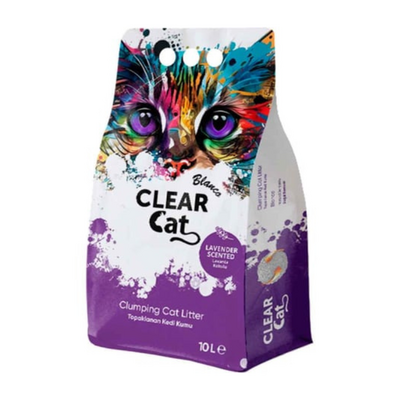 Litiera pentru pisici CLEAR CAT Blanco, Lavanda, 10 L