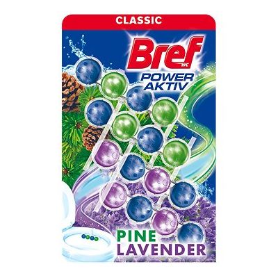 BREF Power Active bloc pentru WC Pine, Lavender, 50 gr, 4 buc