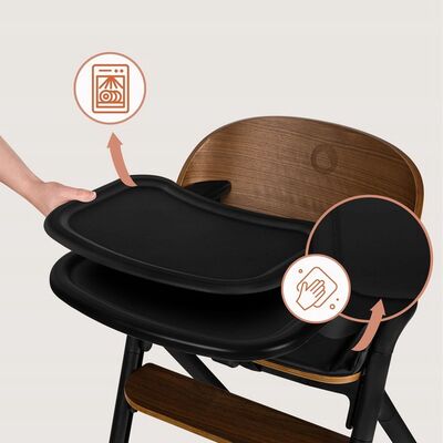 Scaun de masa 3in1 Lionelo Celia, Black Wood, 3 image