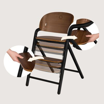 Scaun de masa 3in1 Lionelo Celia, Black Wood, 4 image