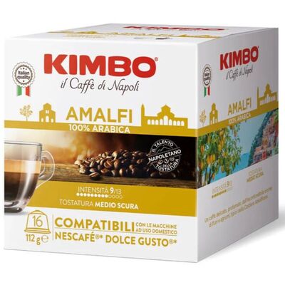 Cafea KIMBO AMALFI 100% Arabica, capsule Dolce Gusto, 16 buc